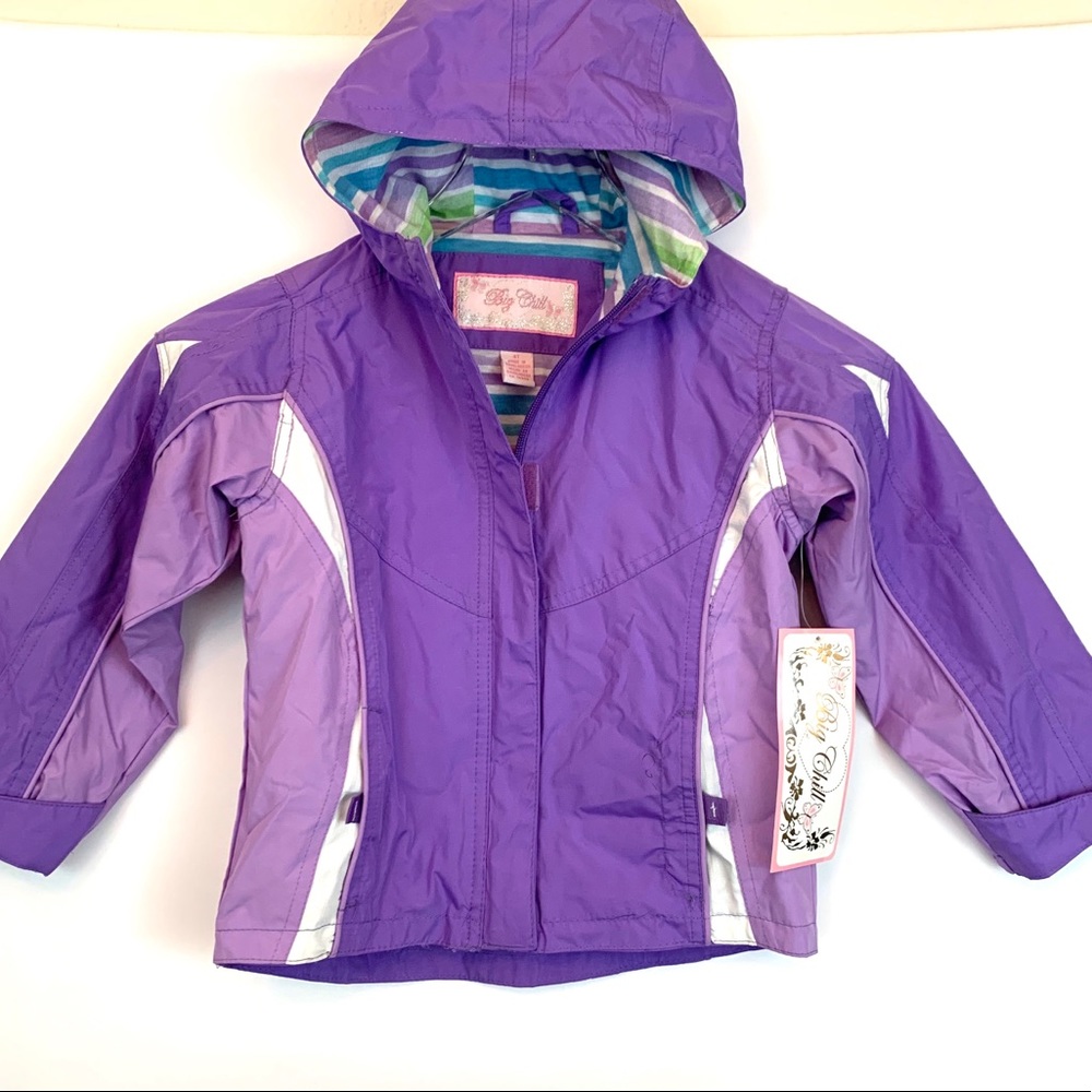 NWT Big Chill Purple Rain Jacket with Hood